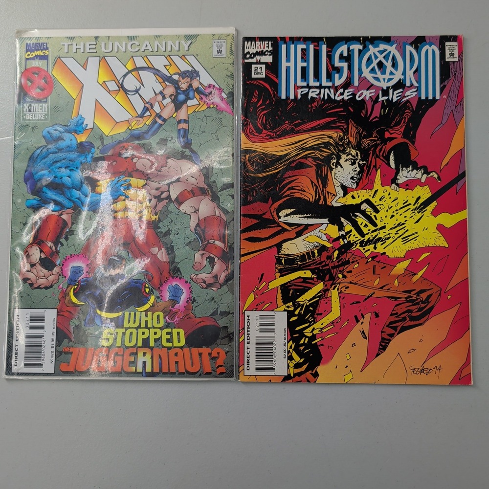 Marvel Comics Uncanny X-Men 322 Juggernaut & Hellstorm 21 Prince of Lies Lot